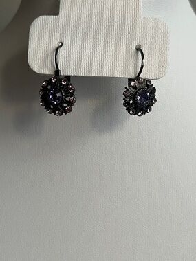 Elegant Silver and Pink Crystal Earrings